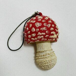 Kitan Japanese Mushroom Beni Tengu Young Fungus Big Soft Pink Strap Charm Japan